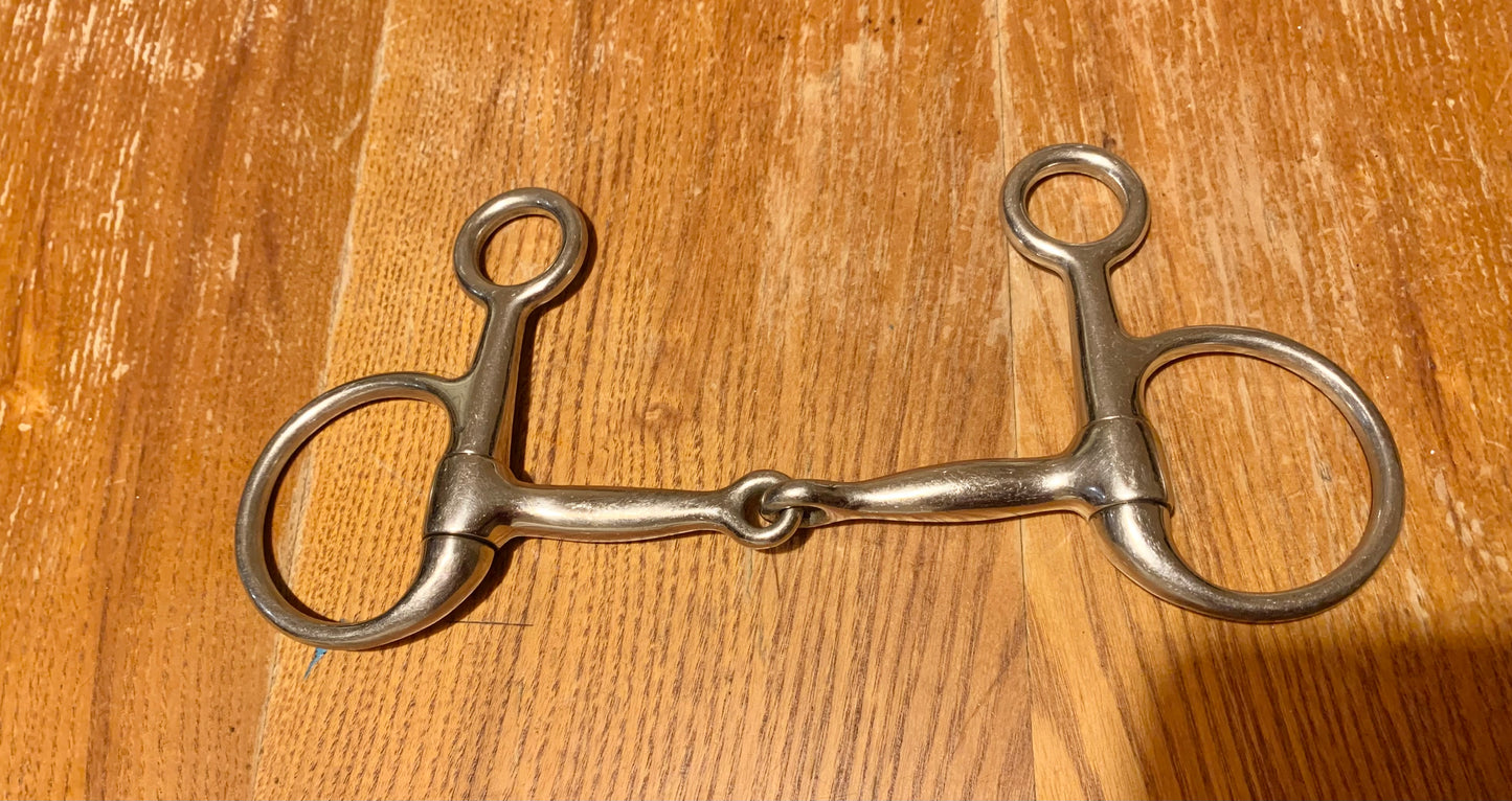 4.75” (5 3/4”) Jointed hanging cheek snaffle