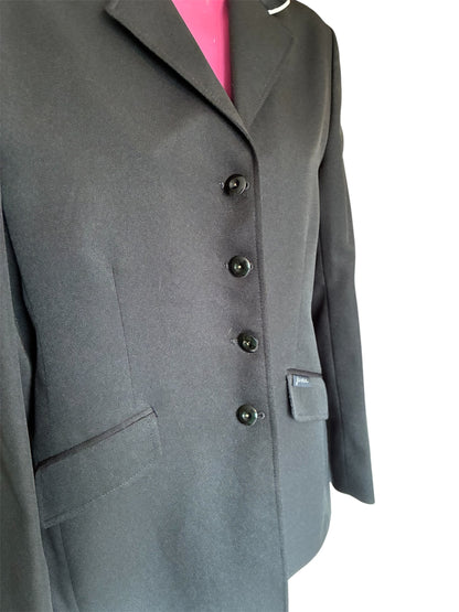 Black john Whitaker unisex competition/show jacket size 36 (approx ladies size 12)