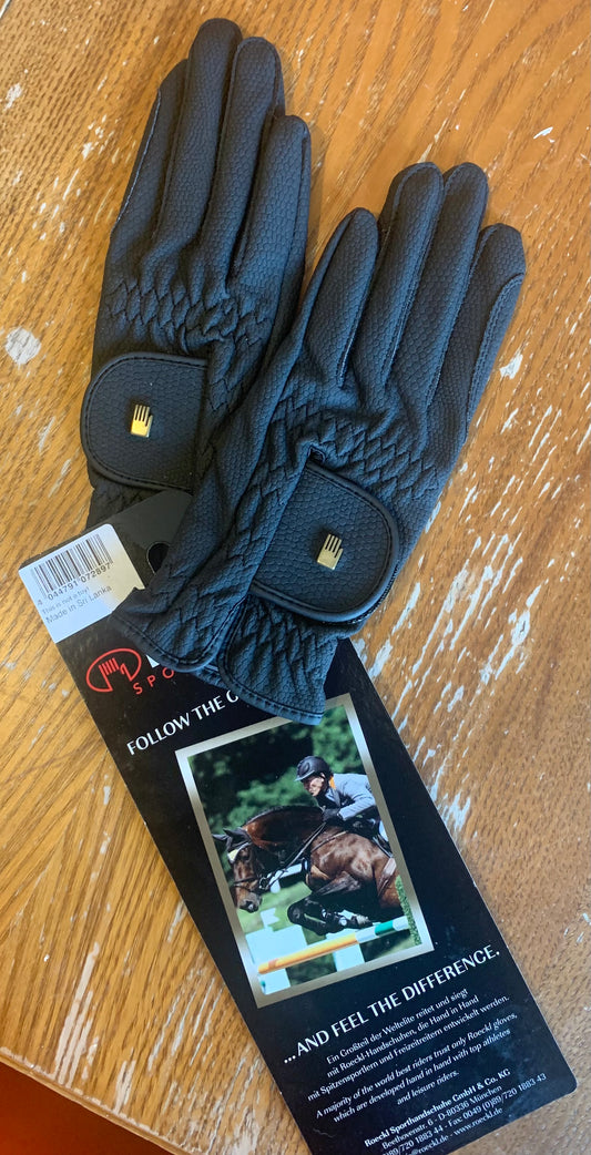 New Roeck-Grip Junior riding Gloves black size 3