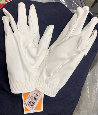 New with tag 2XL Harry Hall white showing/dressage riding suede gloves