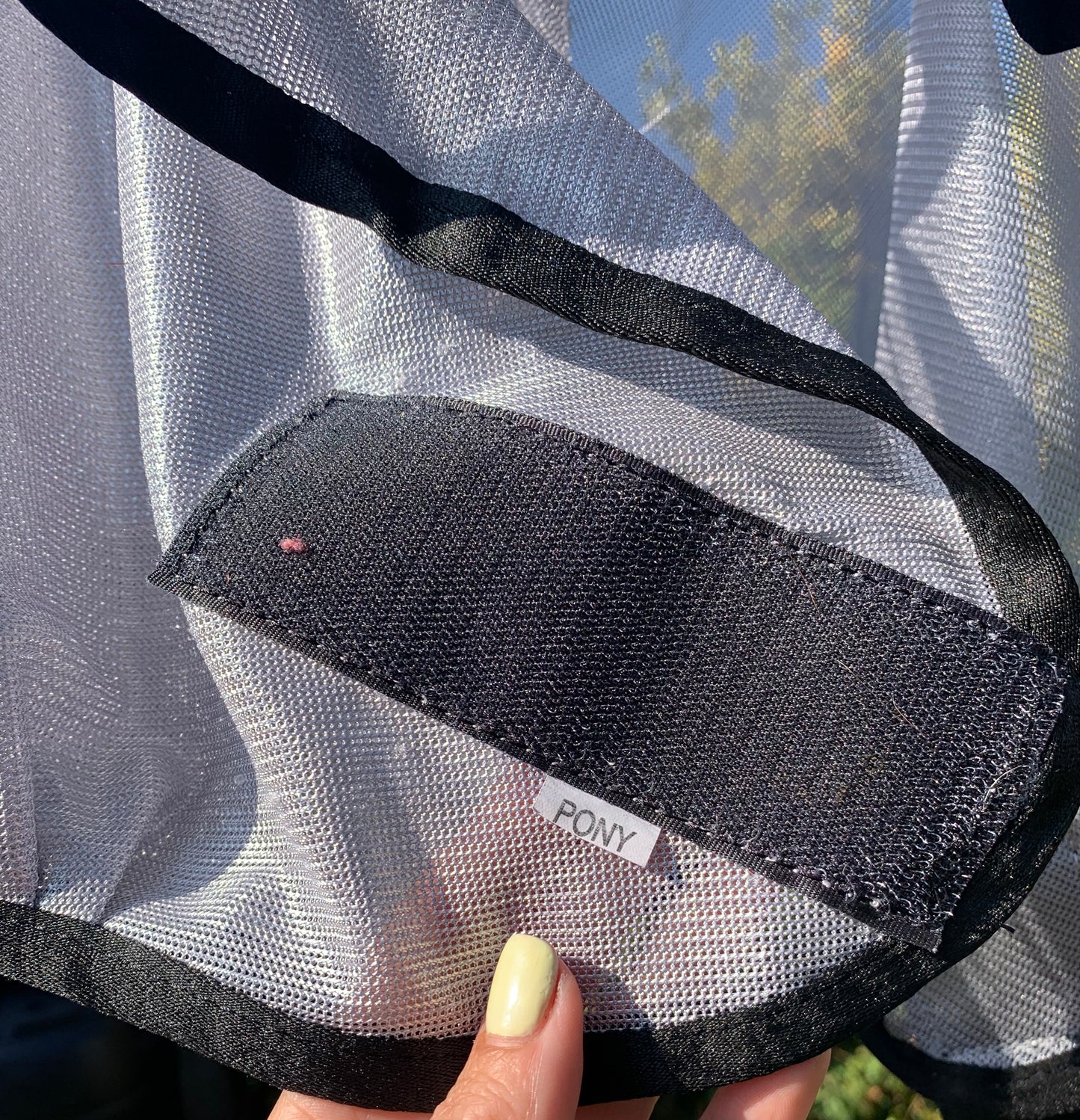 Pony size fly mask soft mesh