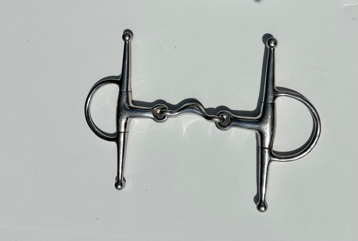 5.5” Full Cheek snaffle Quarter Moon Link double jointed