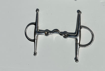5.5” Full Cheek snaffle Quarter Moon Link double jointed