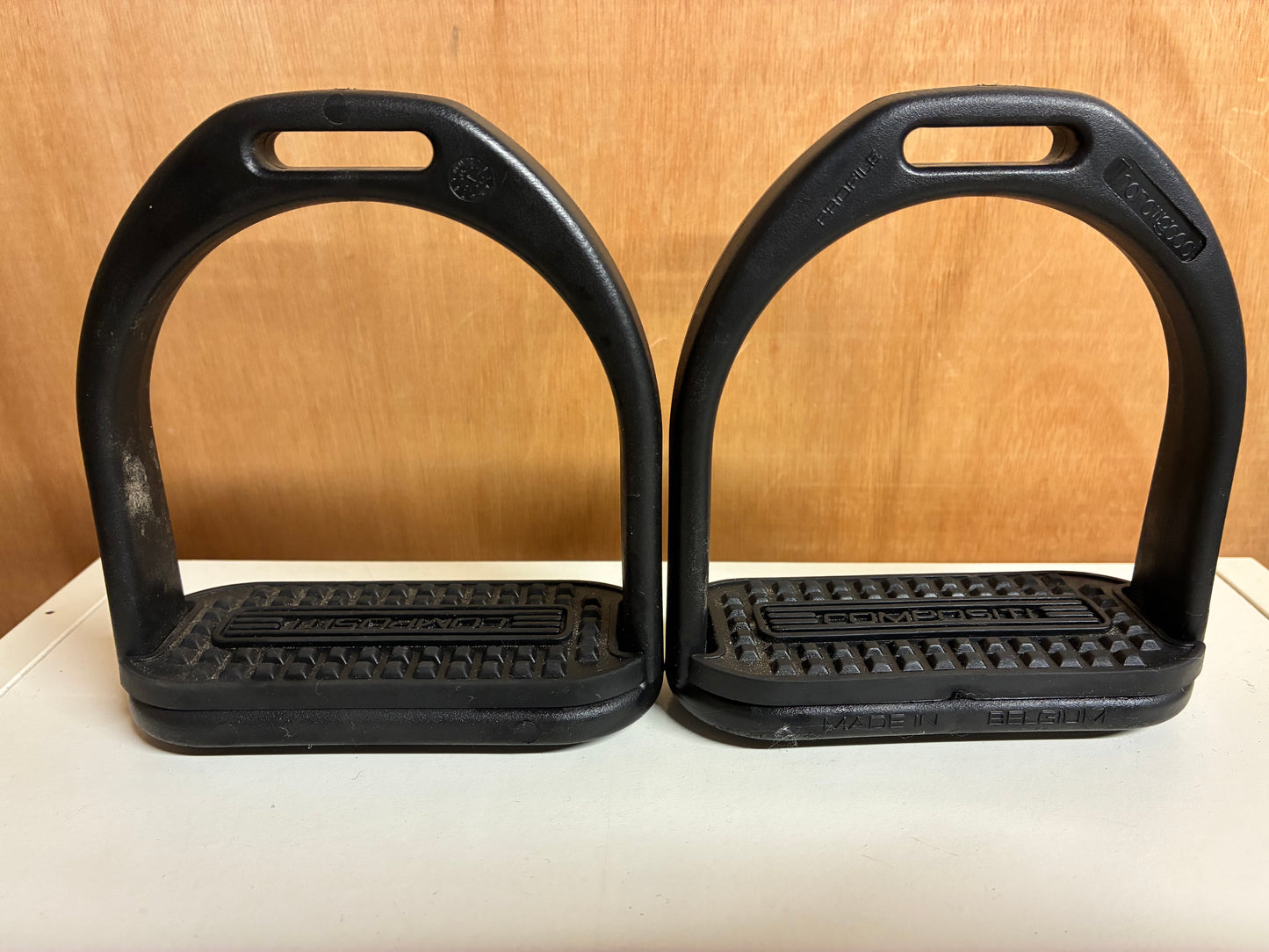 Childs tiny lightweight plastic compositi black Thorowgood stirrups 3.75” (3 3/4”)