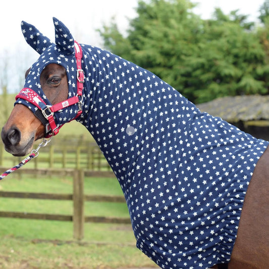Tottie hood/neck fleece size small star print
