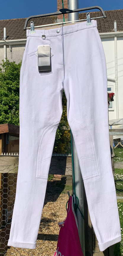 New with tag ladies HY Equestrian white Keats jodhpurs size 26