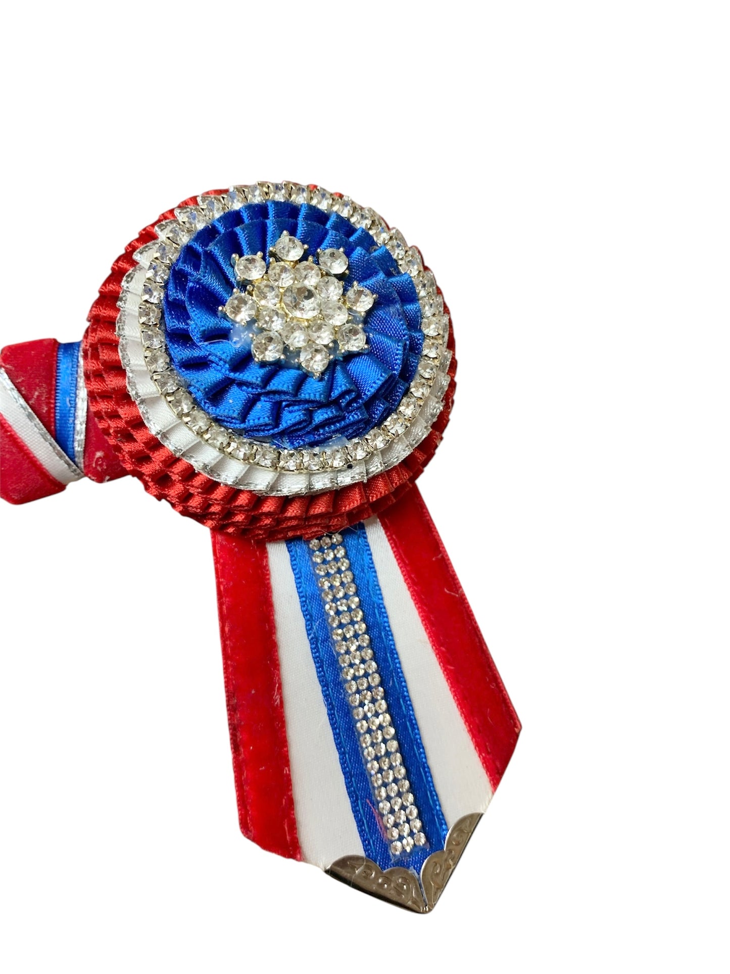 Shires cob size brown inhand bridle with brass buckles & bling browband