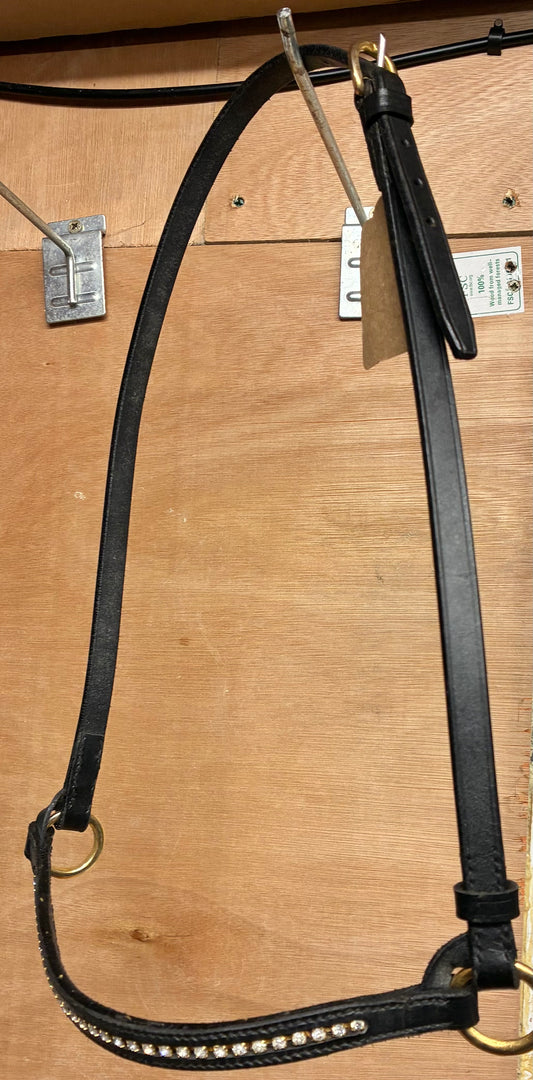 New Black leather in-hand show halter - size Arab