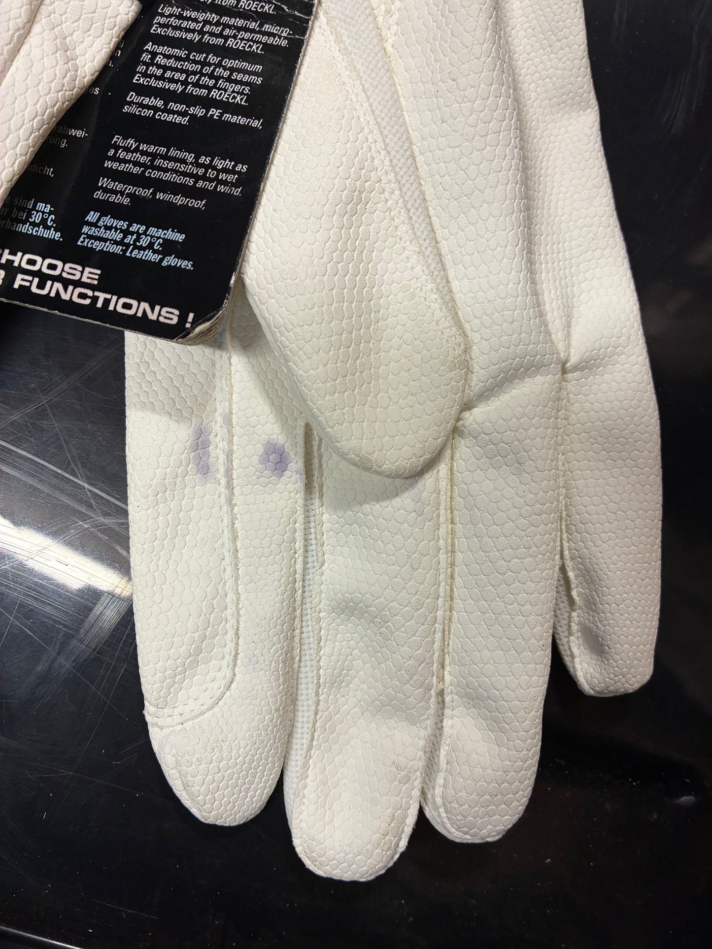 New men’s Roeckl Ulla Salzgeber white riding competition gloves size 10