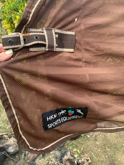 Hkm brown cooler scrim sheet rug 6’3