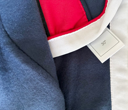 New with tag Horseware Rambo Fashion Cooler - Navy/Red/White 2’6”