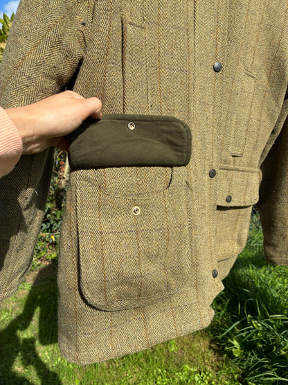 Ladies size 16 green belt tweed country field jacket