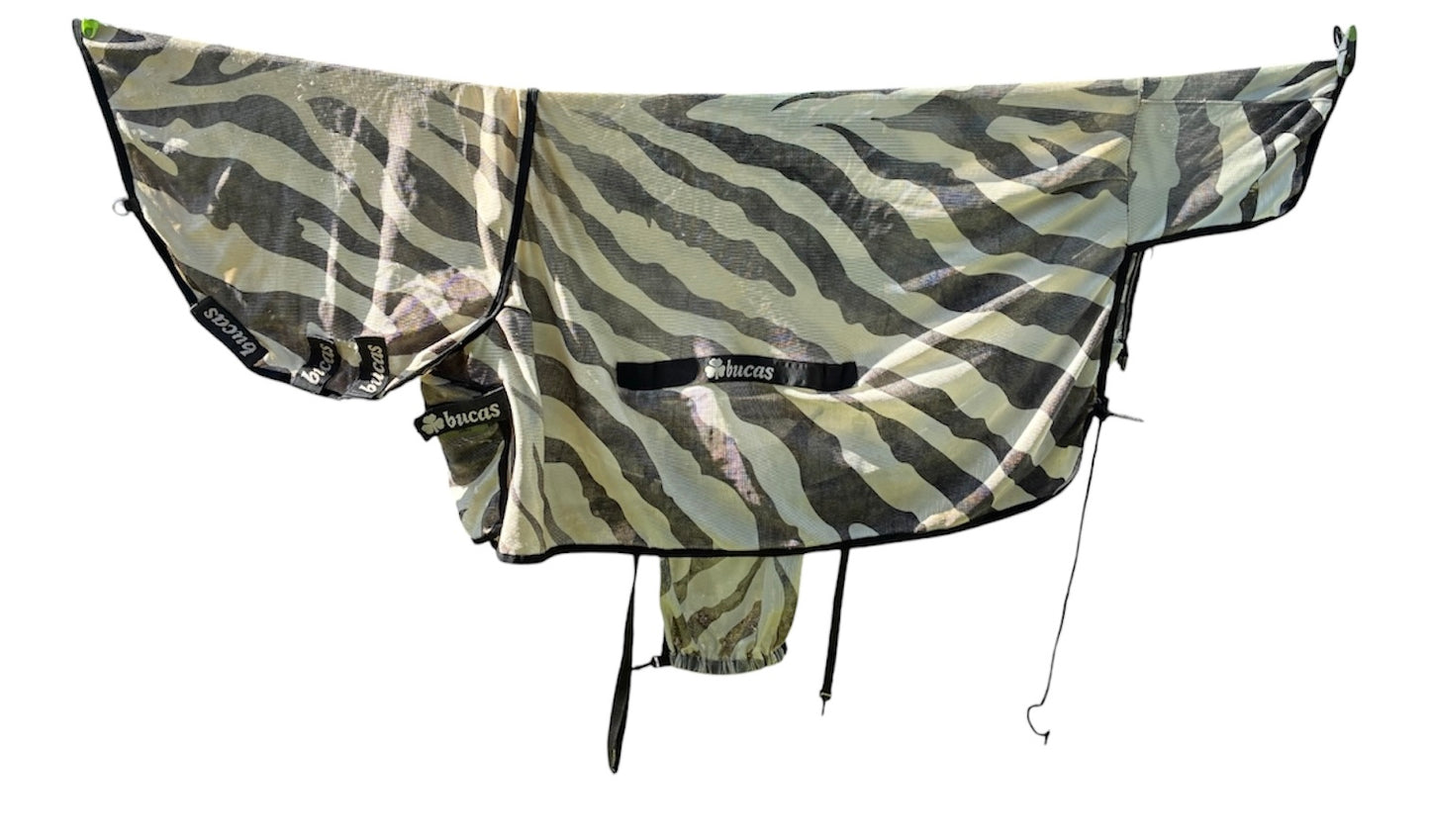 Bucas Buzz-Off Zebra combo Fly Rug 4’9