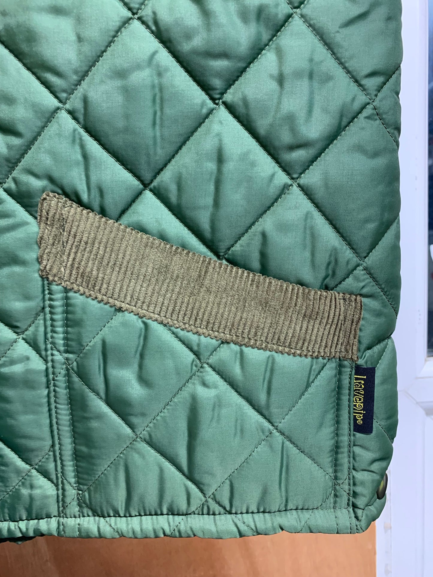 Unworn Child’s/teen/small adult 30” chest green quilted country coat