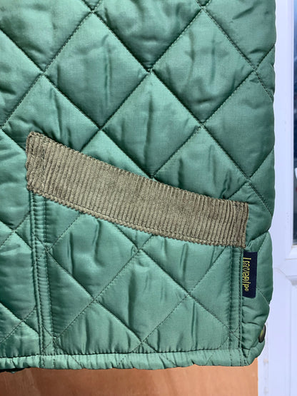 Unworn Child’s/teen/small adult 30” chest green quilted country coat
