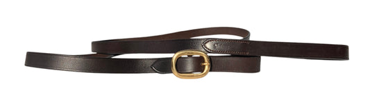 Shires Blenheim brown leather lead rein with hand loop