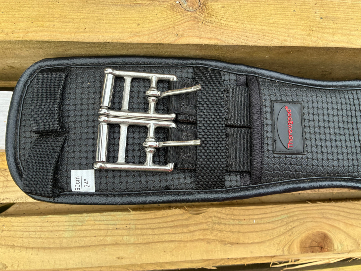 Black 24” Thorowgood shaped dressage anatomical girth