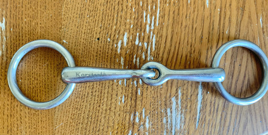 4” Jointed small loose ring snaffle rings are 2”