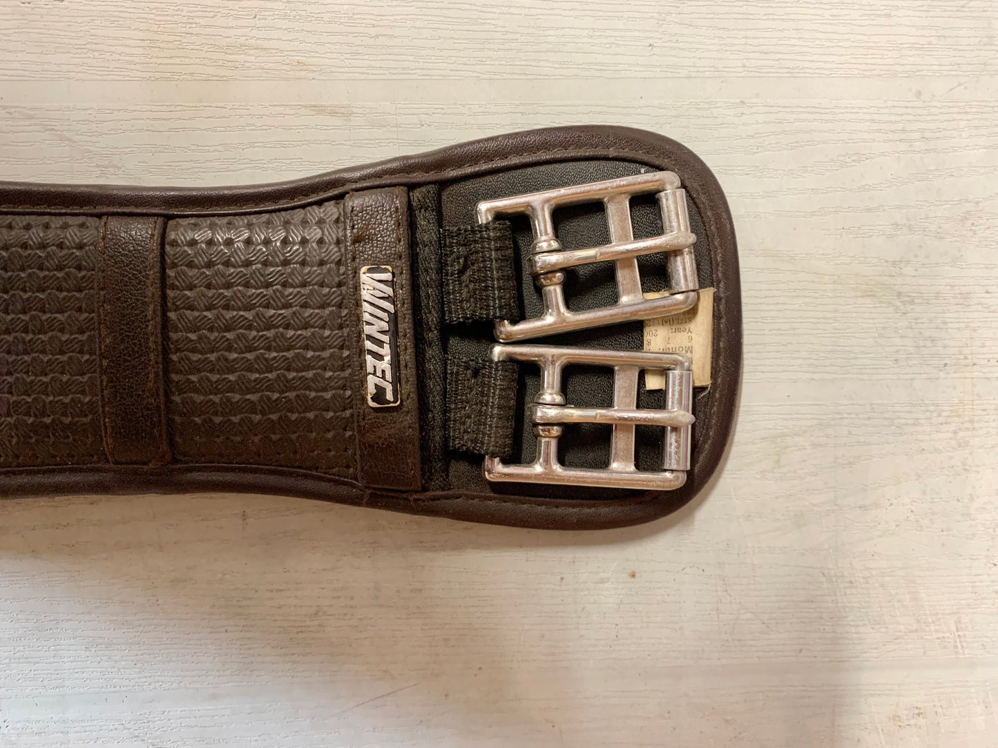 Wintec Chafeless Elastic Dressage Girth 35” buckle to buckle brown