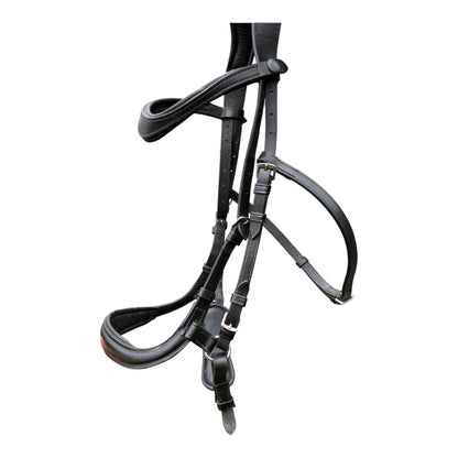 Horsemanship saddlery/Benz equestrian black cob size  anatomical leather bridle