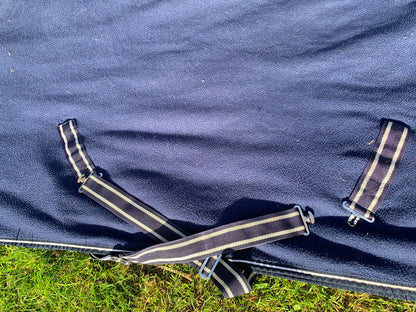 7’0” navy fleece rug