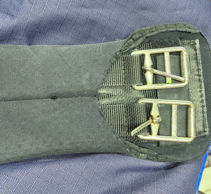Black 24”thick neoprene padded dressage girth