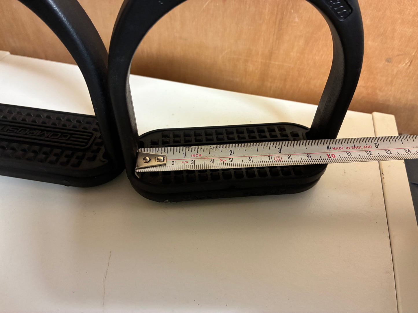 Childs tiny lightweight plastic compositi black Thorowgood stirrups 3.75” (3 3/4”)