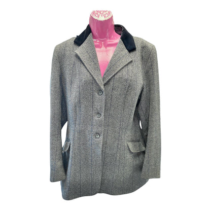 Caldene blue/grey tweed hacking show jacket size 40