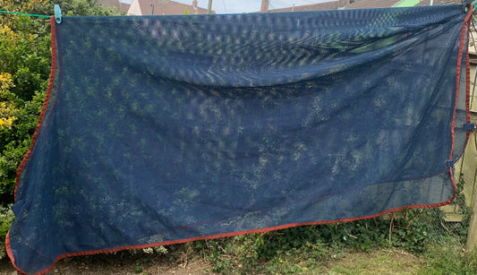 Navy mesh cooler/sweat travel rug 198cm/6’0