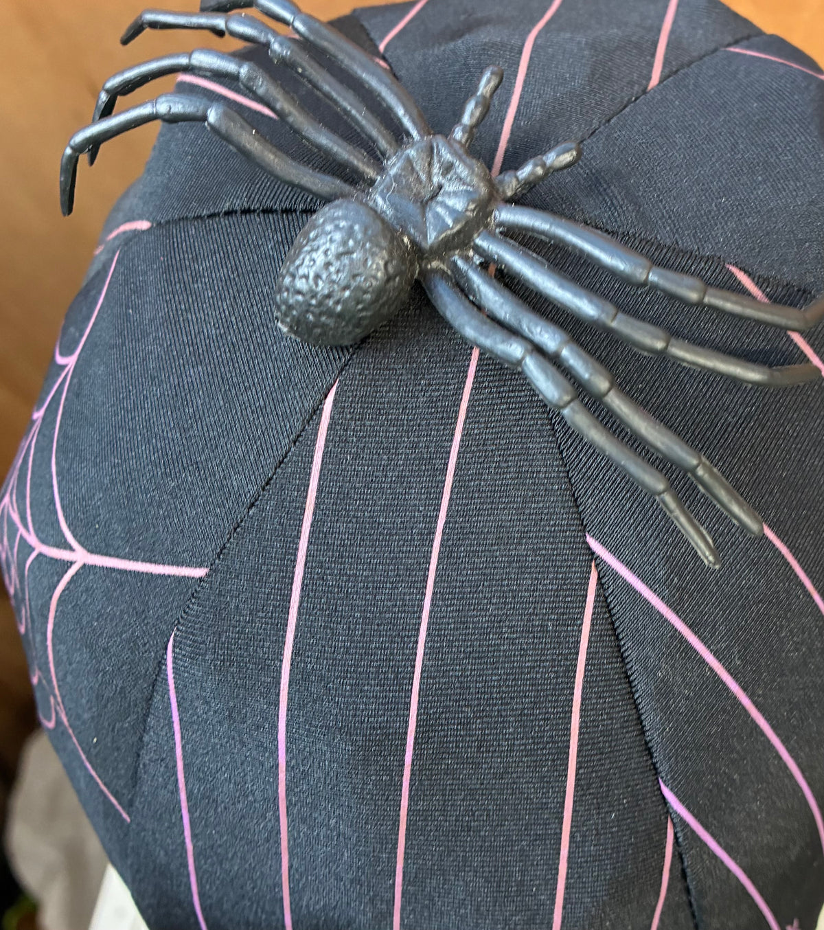 QHP Helmet riding hat silk/Cover - Halloween spider 🕷️ 🎃 👻 🧙 🐈‍⬛ 🍁