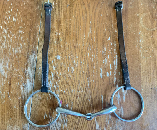 5.5” loose ring racing bit with leathers