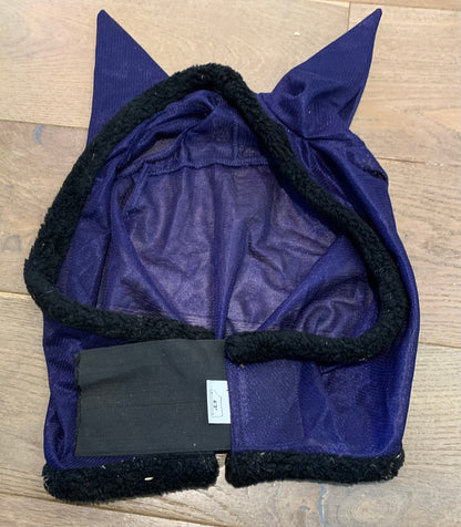 Full size purple/blue soft mesh fly mask