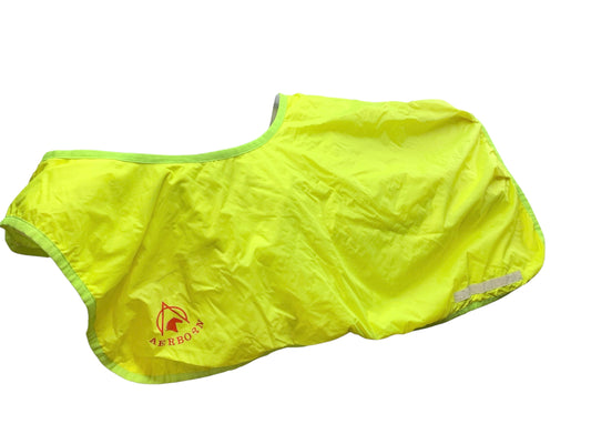 Waterproof yellow hi viz fluorescent aerborn exercise sheet rug 4’0”