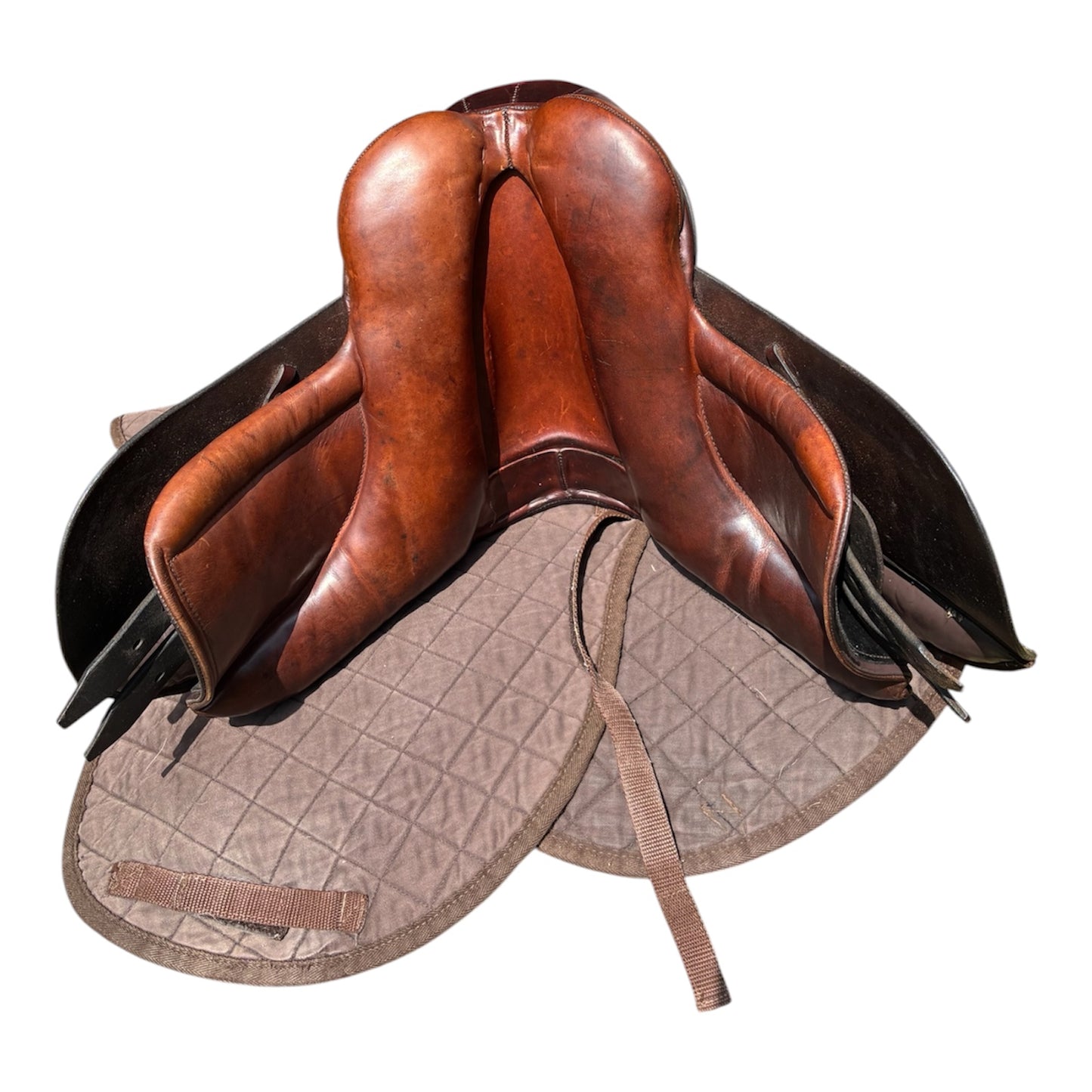 12” tiny tots brown English leather Childs 1st saddle by sovereign Coleman Croft saddlery