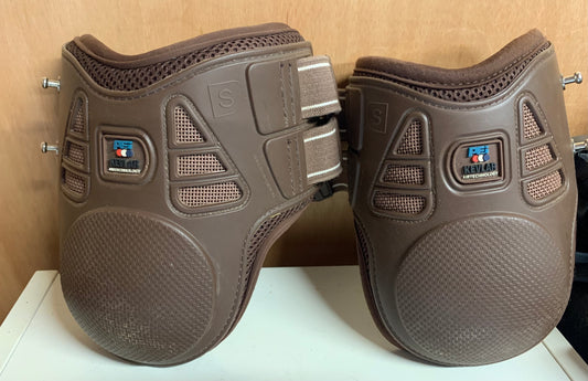 premier equine kevlar airtechnology hock boots in brown size small