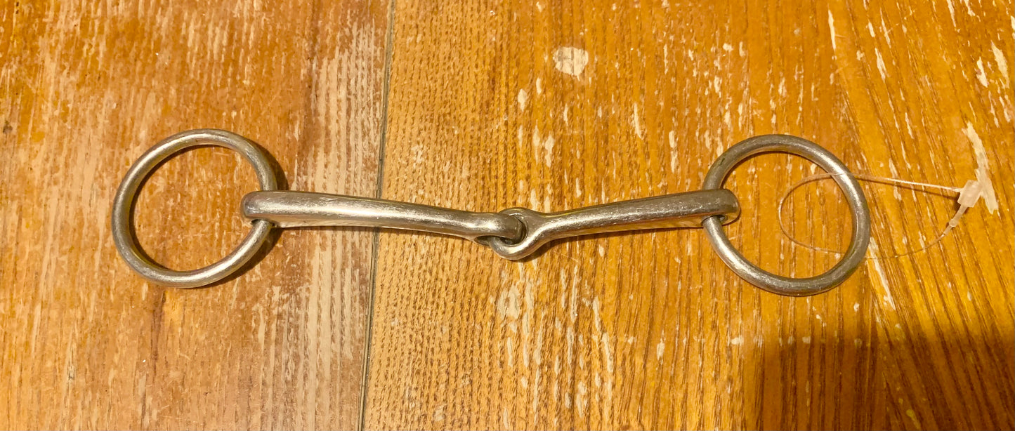 5” small ring thin jointed loose ring snaffle