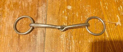 5” small ring thin jointed loose ring snaffle