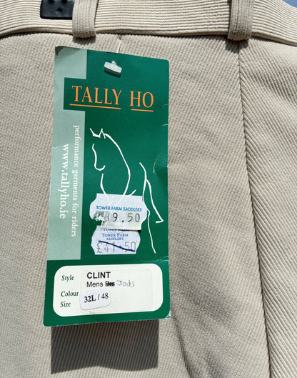 New with tag men’s Tally Ho Clinton jodhpurs size 32L/48 beige