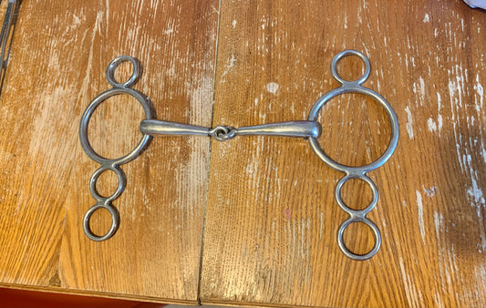 6 1/4” Robart pinchless Four Ring Gag with jointed mouthpiece