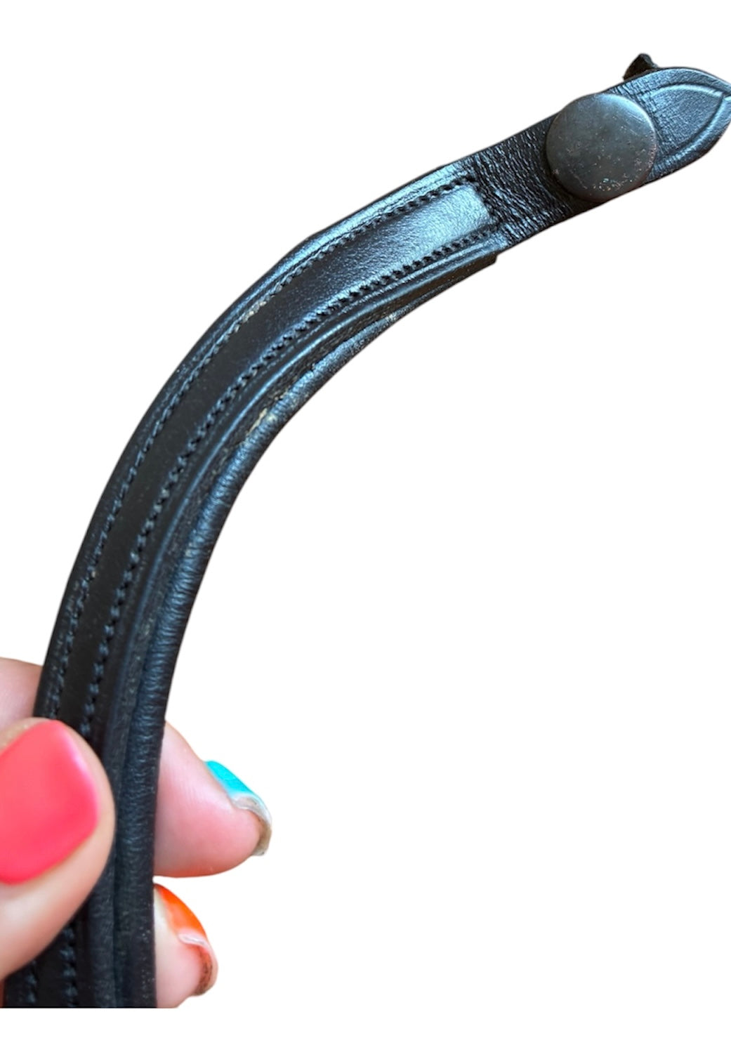 Exceptionally butter-soft Italian leather handmade black Saturn bridle by the Horsemanship saddlery