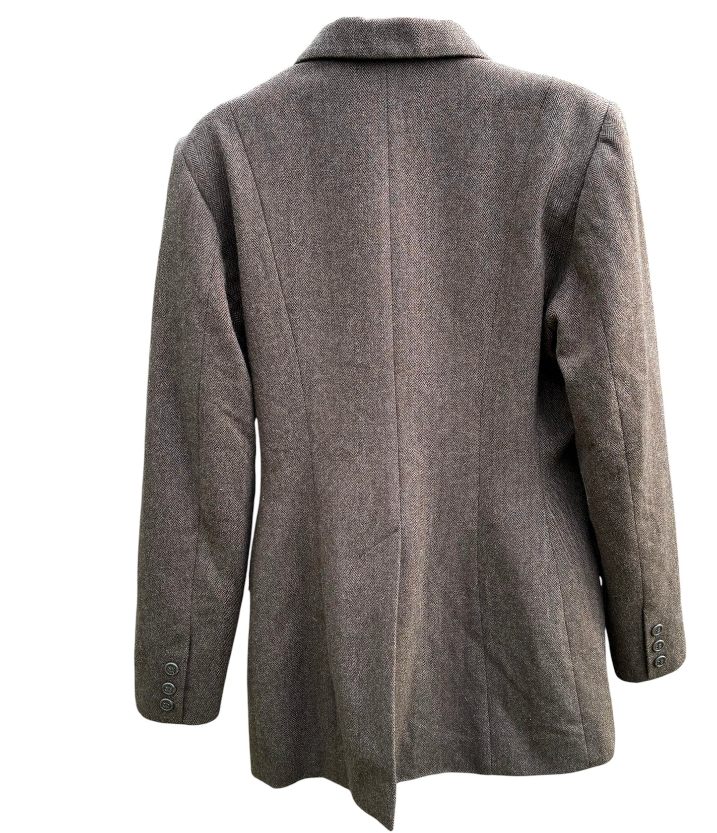 Ladies Dublin Brown houndstooth tweed hacking/show jacket size 14/38”