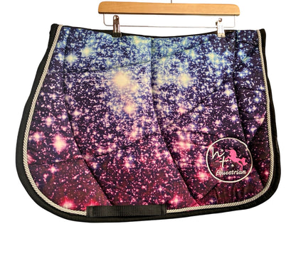 Pony size galaxy print saddle pad