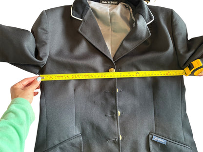 Black john Whitaker unisex competition/show jacket size 36 (approx ladies size 12)