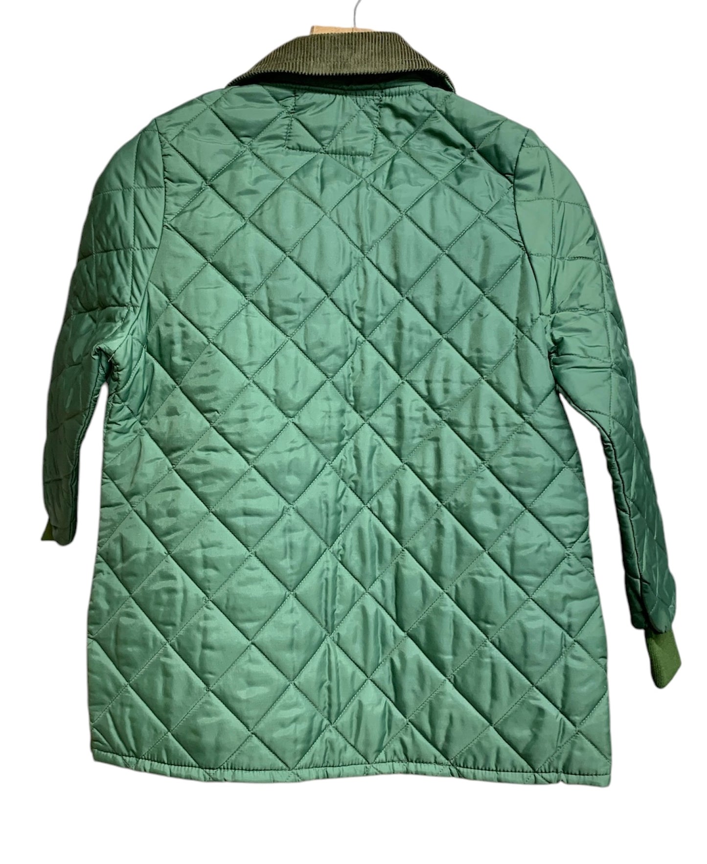 Unworn Child’s/teen/small adult 30” chest green quilted country coat