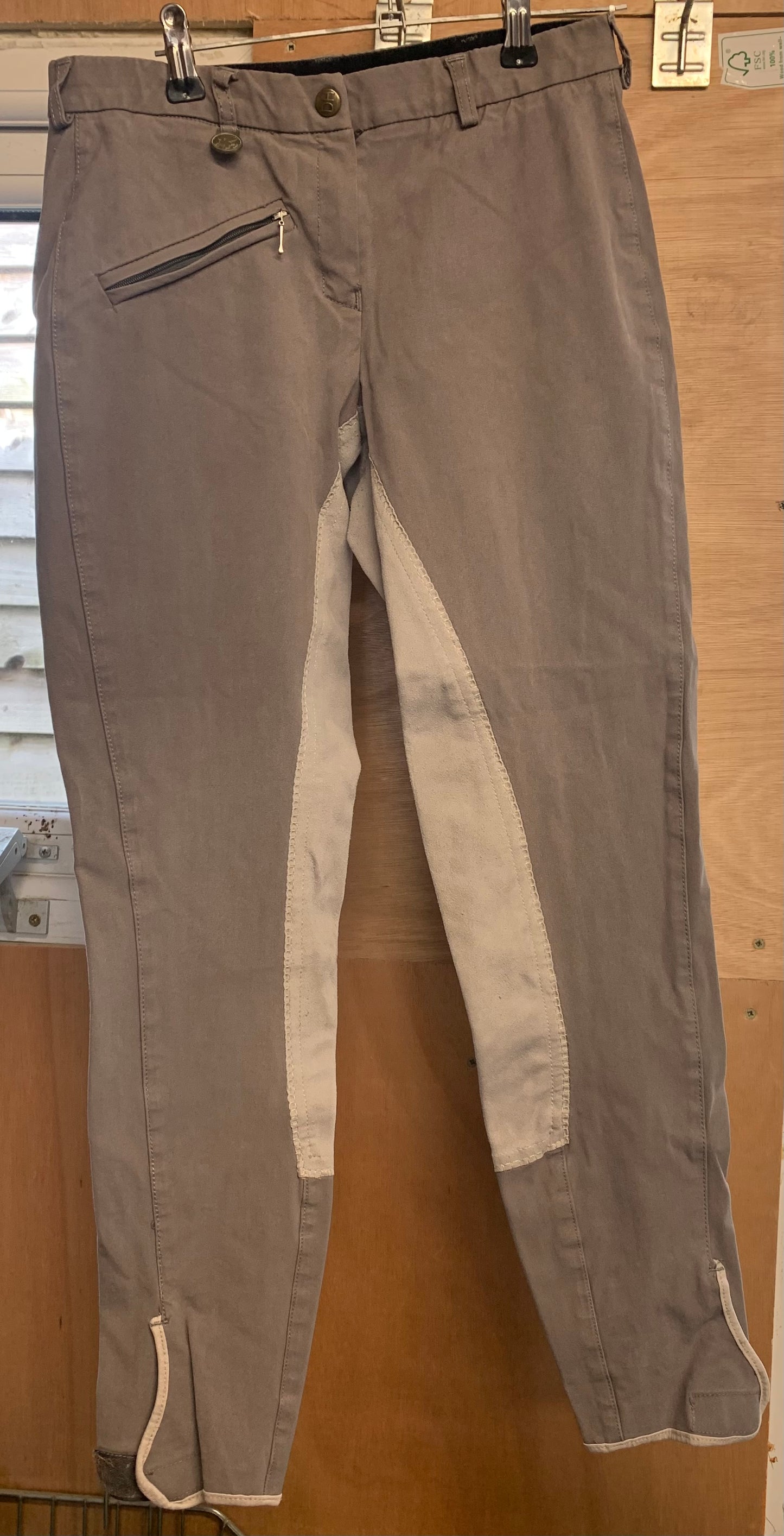 Derby house jodhpurs grey size 26