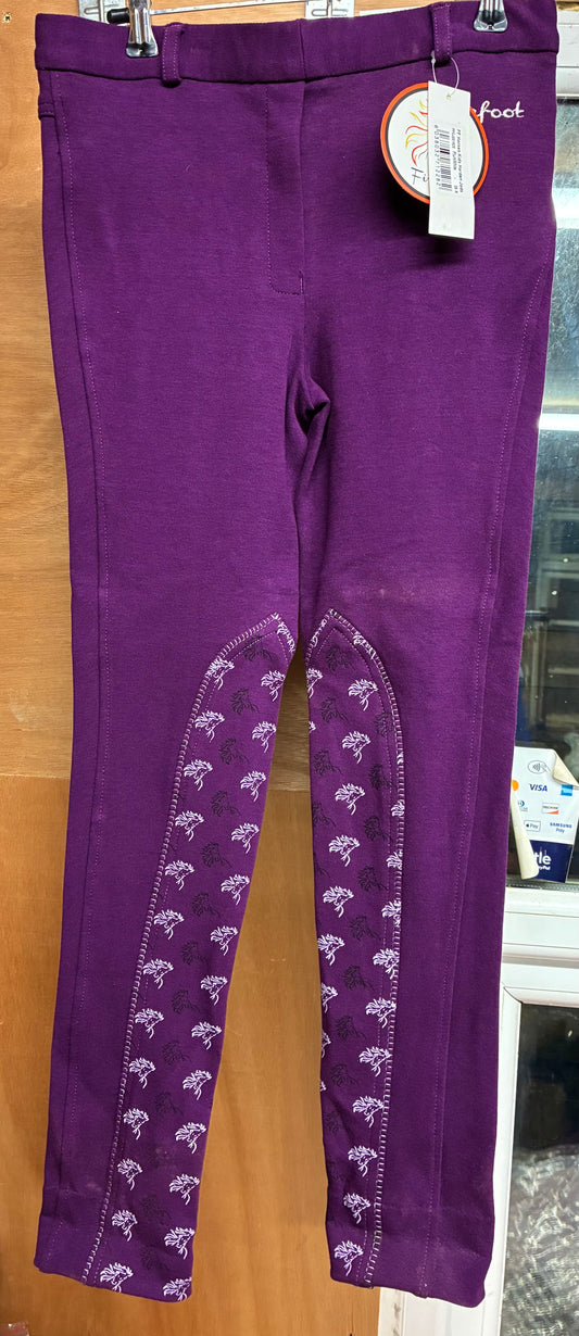 New with tag kids purple size 28 (12 years) Harden Jodhpurs Horse Print pull-on