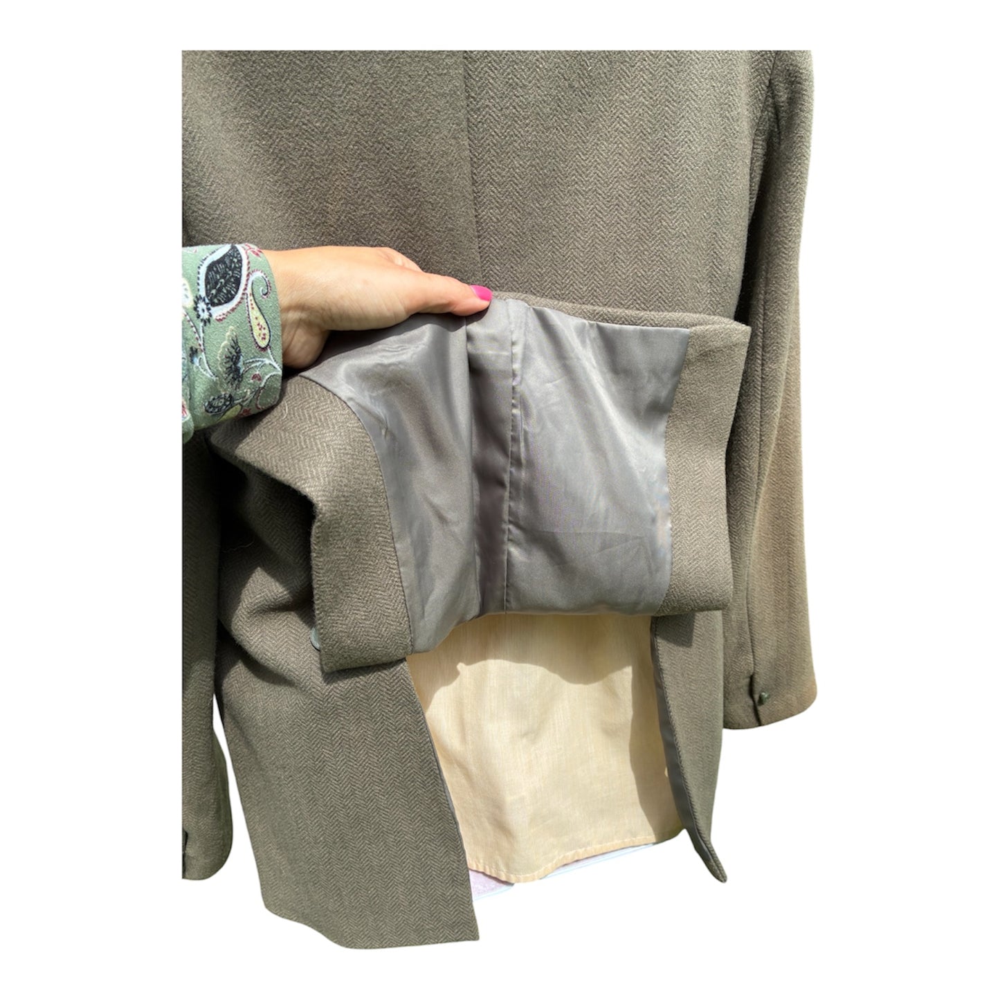 Dublin green herringbone show/hacking tweed jacket size 14