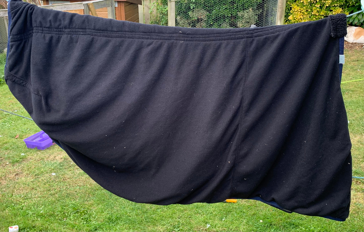 Navy & gold John Whitaker heavy velvet lined show rug 7’0”