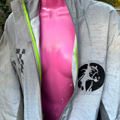 Hi visibility hi-viz waterproof riding/hacking  jacket with pockets size large