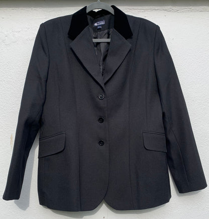 Black Dublin show competition jacket 42” chest with velvet collar